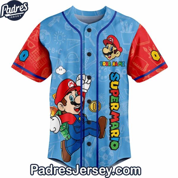 Custom Super Mario Bros Baseball Jersey 2