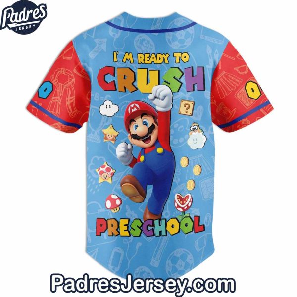 Custom Super Mario Bros Baseball Jersey 3