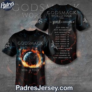 Godsmack World Tour 2025 Baseball Jersey Outfit 1