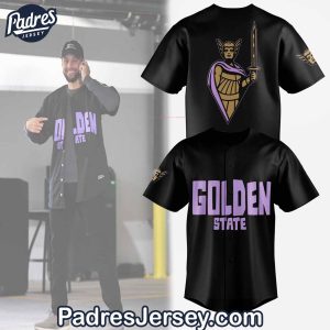 Golden State Valkyries Secondary Logo Baseball Jersey Outfit 1