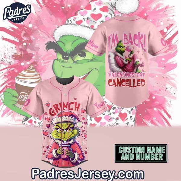 Grinch Valentine Baseball Jersey Outfit 1