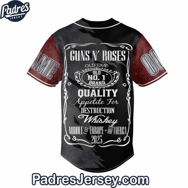 Gun N Roses Appetite for Destruction Baseball Jersey 3