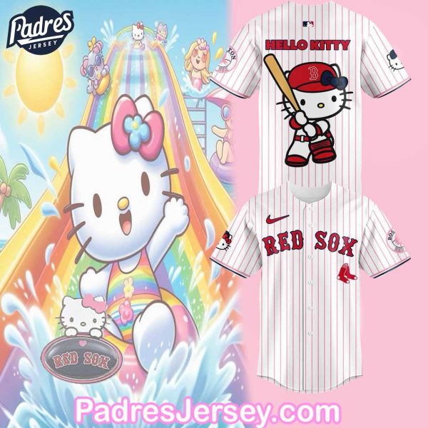 Hello Kitty 2024 Boston Red Sox Baseball Jersey Outfit MLB 1