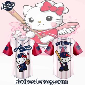 Hello Kitty Los Angeles Angels Custom Baseball Jersey Outfit 1