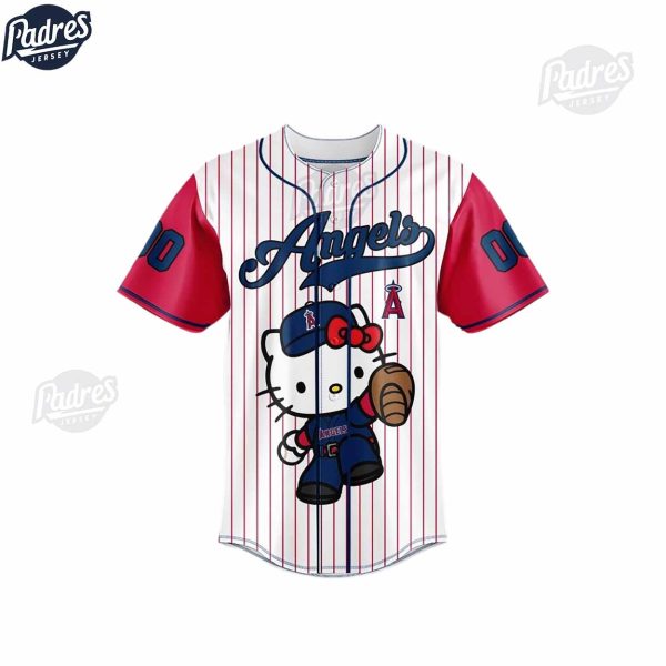 Hello Kitty Los Angeles Angels Custom Baseball Jersey Outfit 2