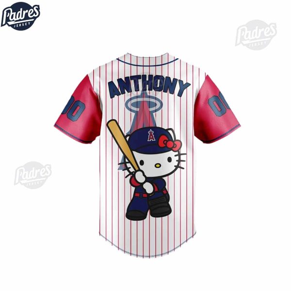 Hello Kitty Los Angeles Angels Custom Baseball Jersey Outfit 3