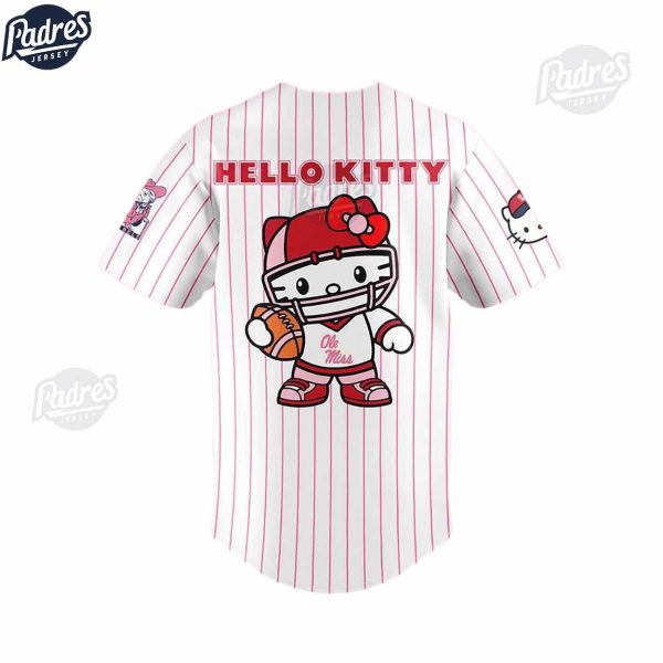 Hello Kitty Ole Miss Rebels Baseball Jersey Outfit 3