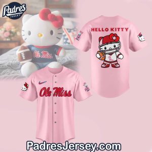 Hello Kiity Ole Miss Rebels Football Baseball Jersey Outfit