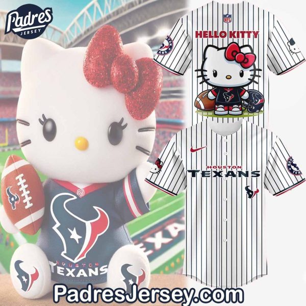 Houston Texans Hello Kitty Baseball Jersey Outfit 1