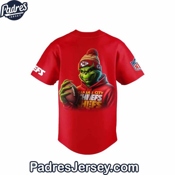 Kansas City Chief x The Grinch Christmas baseball Jersey Outfit 3