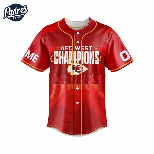 Kansas City Chiefs AFC West Champions Baseball Jersey Outfit 2