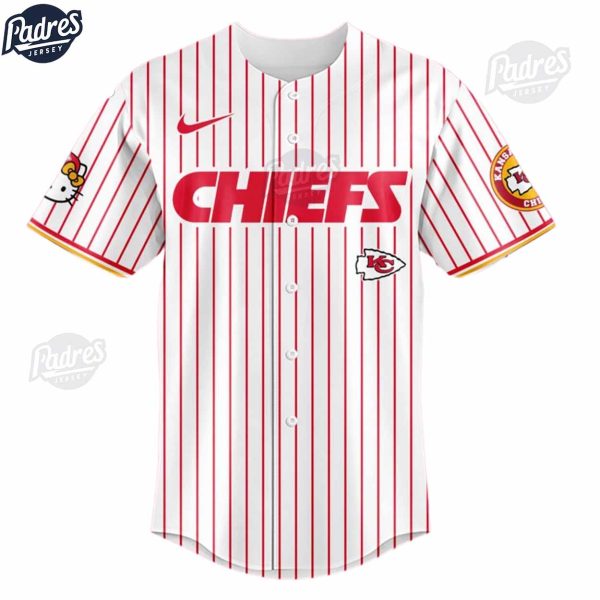 Kansas City Chiefs X Hello Kitty Baseball Jersey Outfit 2