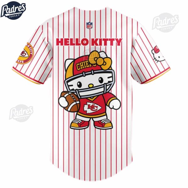 Kansas City Chiefs X Hello Kitty Baseball Jersey Outfit 3