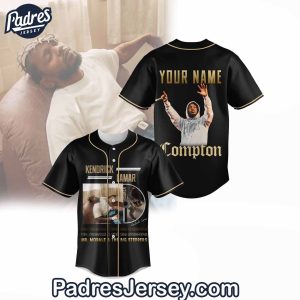 Kendrick Lamar Black Baseball Jersey Outfit 1