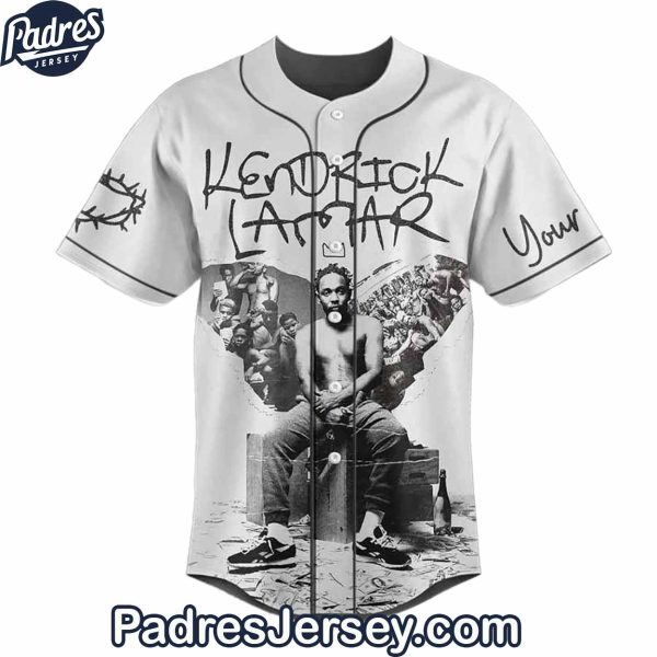 Kendrick Lamar Grey Baseball Jersey Outfit Custom Name 2