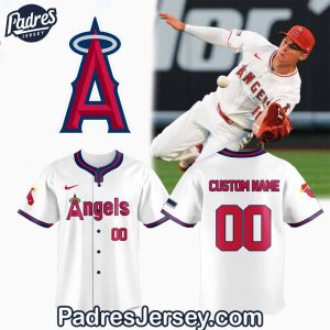 Los Angeles Angels Custom Baseball Jersey Outfit 1