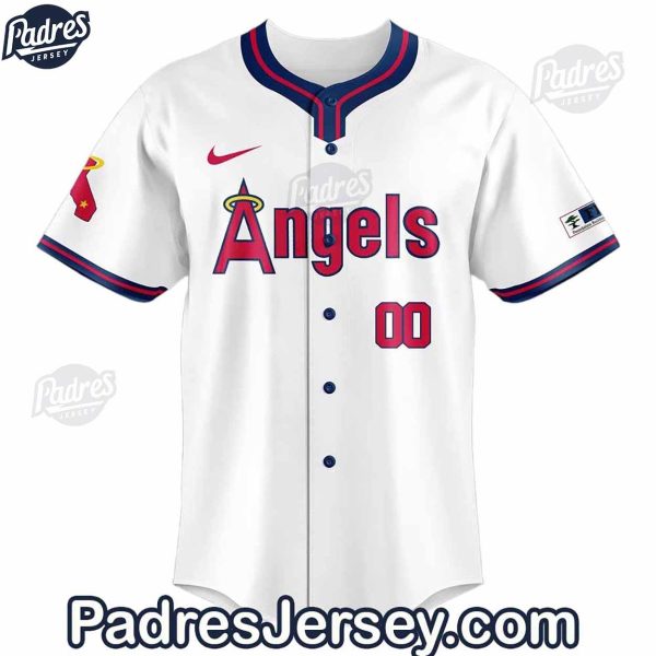 Los Angeles Angels Custom Baseball Jersey Outfit 2