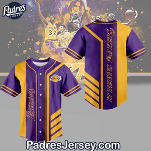 Los Angeles Lakers Baseball Jersey Outfit 1