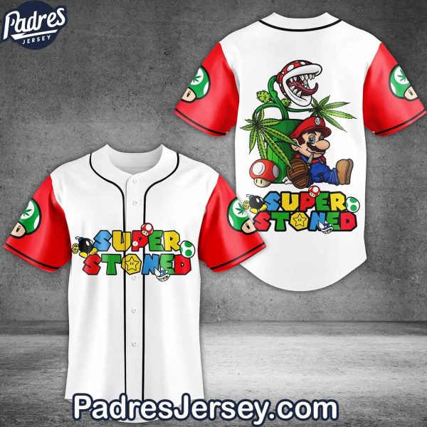 Mario Marijuana Super Stoned Baseball Jersey Outfit 1