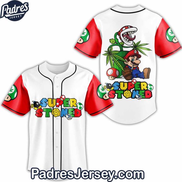 Mario Marijuana Super Stoned Baseball Jersey Outfit 2