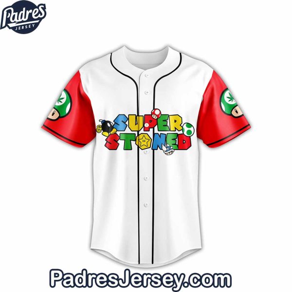 Mario Marijuana Super Stoned Baseball Jersey Outfit 3