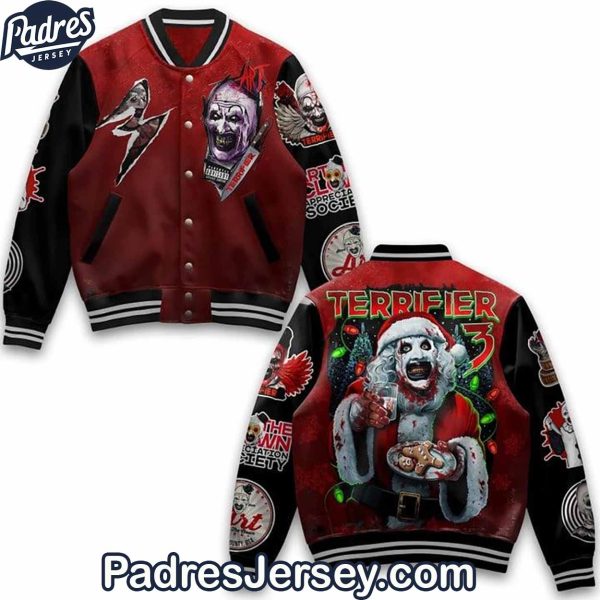 Movie Terrifier 3 Christmas Baseball Jacket Outfit 1