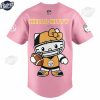 Pittsburgh Steelers Hello Kitty Pink Baseball Jersey Outfit 3