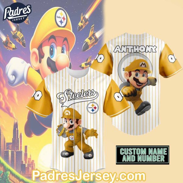 Pittsburgh Steelers Super Mario Baseball Jersey Outfit 1