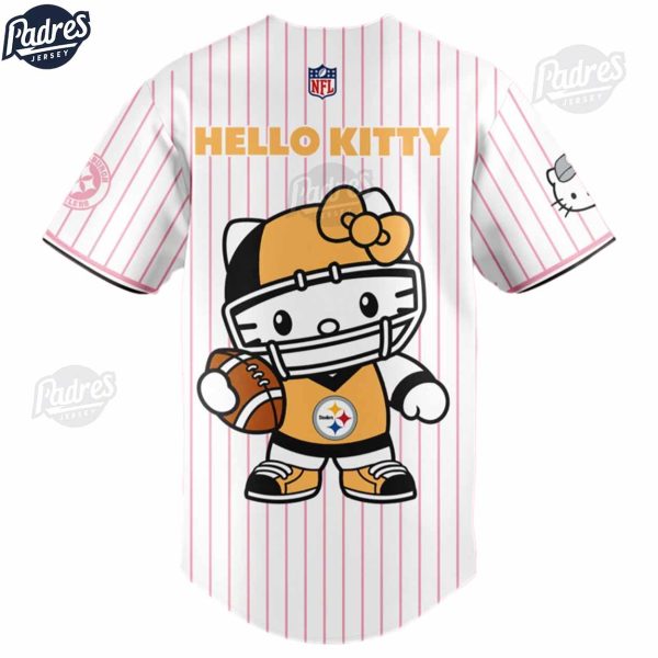 Pittsburgh Steelers X Hello Kitty Baseball Jersey Outfit 3