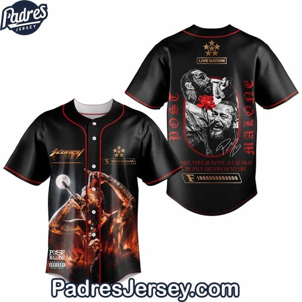 Post Malone Live Nation Baseball Jersey Outfit The Big Ass Stadium Tour 2