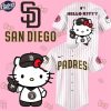 San Diego Padres X Hello Kitty New Design Baseball Jersey Outfit 1