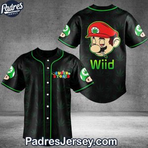 Super Mario Weed Baseball Jersey Outfit 1