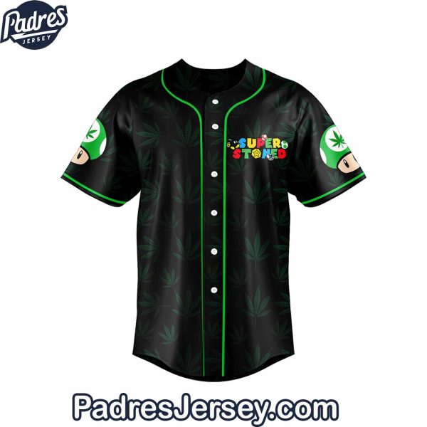 Super Mario Weed Baseball Jersey Outfit 3