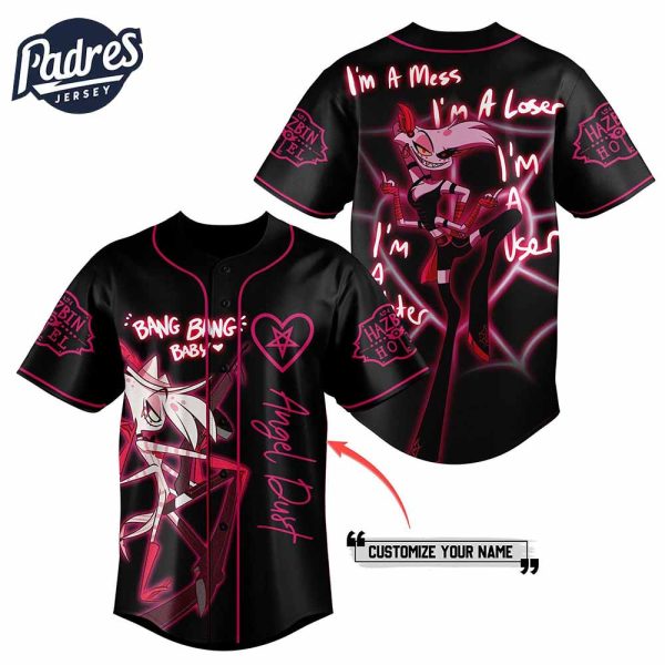 Angel Dust Hazbin Hotel Custom Baseball Jersey 1