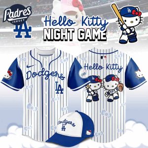 LA Dodgers MLB x Hello Kitty Baseball Jersey 2025 1