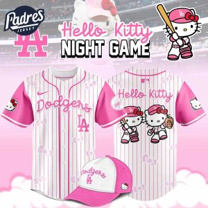 Los Angeles Dodgers MLB x Hello Kitty Night Game Limited Edition Baseball Jersey 1