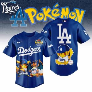 Los Angeles Dodgers x Pokemon GO Special Edition 2025 Jersey 1