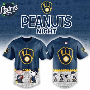 Milwaukee Brewers 75th Anniversary Of Peanuts Baseball Jersey 2025