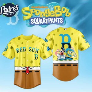 Spongebob X Boston Red Sox MLB Baseball Jersey 2025