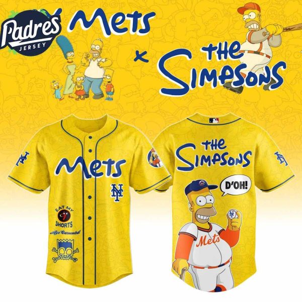 The Simpsons New York Mets Baseball Jersey 2025