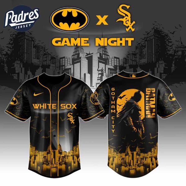 Chicago White Sox x DC Batman Game Night Baseball Jersey