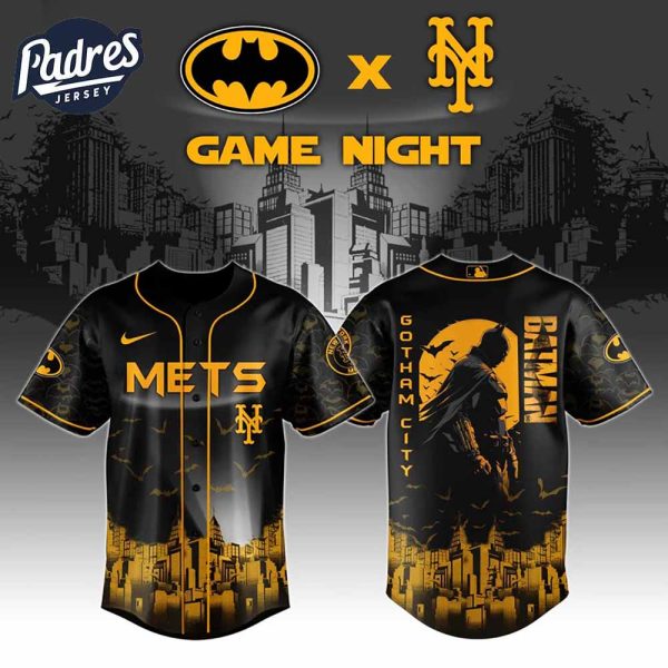New York Mets x DC Batman Game Night Baseball Jersey