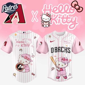 Arizona Diamondbacks MLB x Hello Kitty New Baseball Jersey