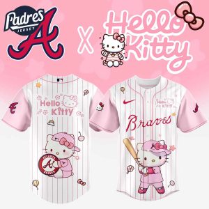 Atlanta Braves MLB x Hello Kitty New Baseball Jersey
