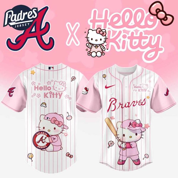 Atlanta Braves MLB x Hello Kitty New Baseball Jersey