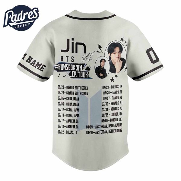 BTS Jin Concert Tour Baseball Jersey Limited Edition Kpop Style 2