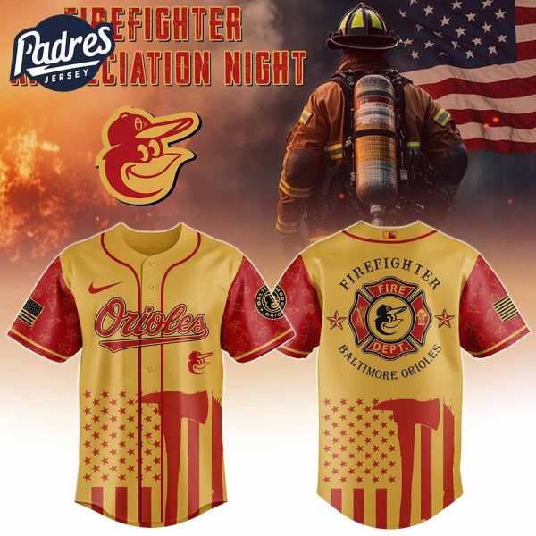 Baltimore Orioles Firefighter Night Baseball Jersey 2025