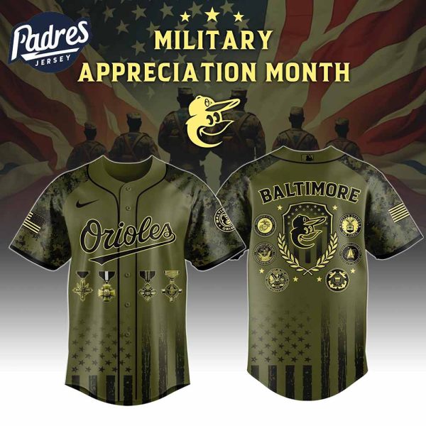 Baltimore Orioles MLB x Military Appreciation Month Baseball Jersey