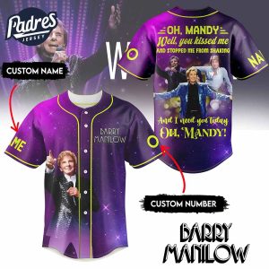 Barry Manilow Oh Mandy Baseball Jersey Custom Design 1