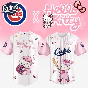 Chicago Cubs MLB x Hello Kitty New Baseball Jersey